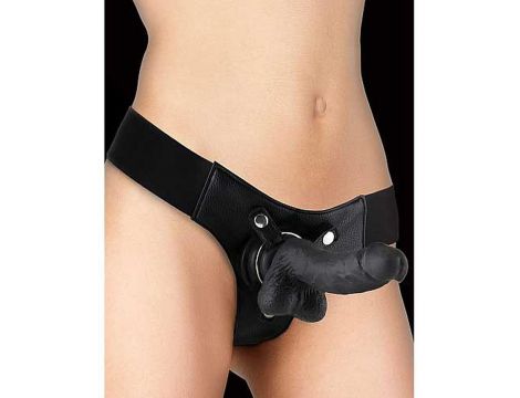Realistyczny strap-on Ouch czarny 18 cm