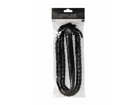 Bicz pleciony Ouch Twisted Whip czarny - 3