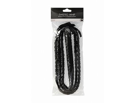 Bicz pleciony Ouch Twisted Whip czarny - 4