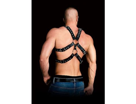 Uprząż skórzana BDSM Ouch Andres czarna - 4