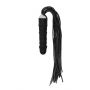 Bicz z dildo Ouch! skórzany silikonowy czarny 30 cm - 2