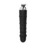 Bicz z dildo Ouch! skórzany silikonowy czarny 30 cm - 4