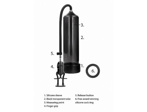 Pompka do penisa Pumped Deluxe Beginner czarny 23 cm - 15