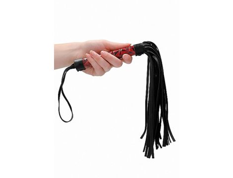 Luksusowy bicz Ouch bordowy 38,5 cm - 4