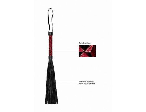 Luksusowy bicz Ouch bordowy 38,5 cm - 5
