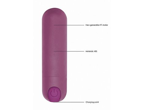 Mini wibrator pociskowy 10 prędkości Be Good Tonight fioletowy USB 8cm - 8