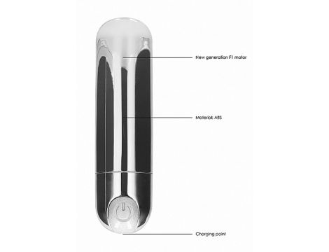 Mini wibrator pociskowy 10 prędkości USB srebrny Be Good Tonight - 8
