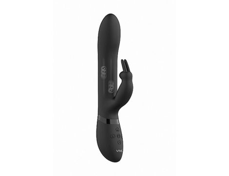 Wibrator króliczek Vive Amoris z ruchomymi kulkami USB czarny - 6