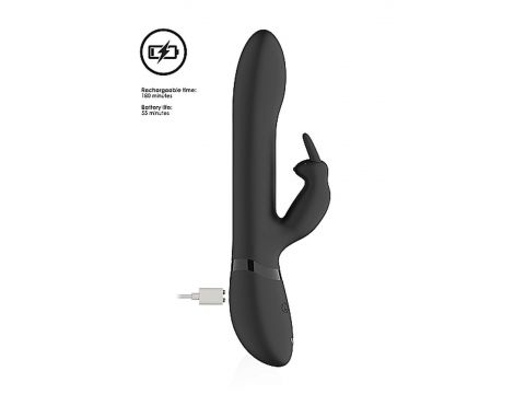 Wibrator króliczek Vive Amoris z ruchomymi kulkami USB czarny - 13