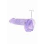 Dildo żelowe realistyczne z jądrami RealRock fioletowe 17 cm - 6
