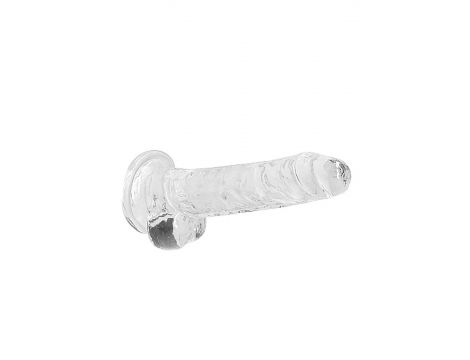 Dildo realistyczne z jądrami transparentne RealRock 18 cm - 6