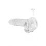 Dildo realistyczne z jądrami transparentne RealRock 18 cm - 6