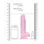 Dildo realistyczne z jądrami RealRock różowe 20 cm - 4