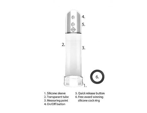 Pompka automatyczna Pumped Luv transparentna 20 cm - 10