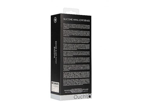 Łańcuszek kulek analnych silikonowy Ouch! czarny 9 cm - 3