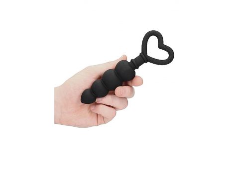 Łańcuszek kulek analnych silikonowy Ouch! czarny 9 cm - 5