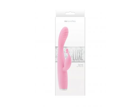 Wibrator króliczek Luxe Skye różowy silikonowy USB - 8
