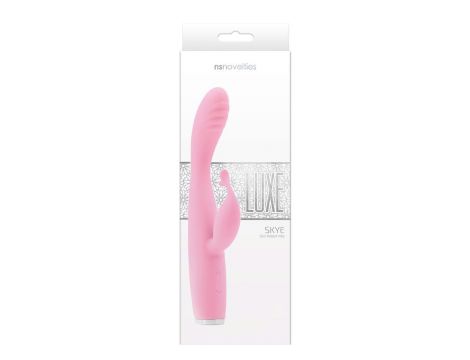 Wibrator króliczek Luxe Skye różowy silikonowy USB - 2