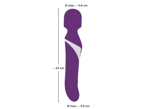 Wibrator wand z perłą Javida silikonowy USB 24 cm - 19