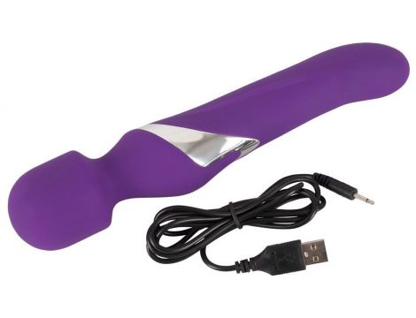 Wibrator wand z perłą Javida silikonowy USB 24 cm - 18