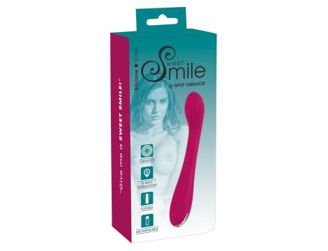 Wibrator punktu G Sweet Smile silikonowy USB 20 cm - 2