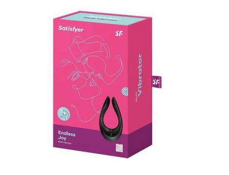 Wibrator dla par Satisfyer Endless Joy czarny silikonowy USB 13 cm
