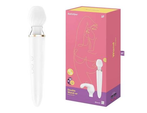 Masażer różdżkowy podwójny Satisfyer Double Wander silikonowy - 4
