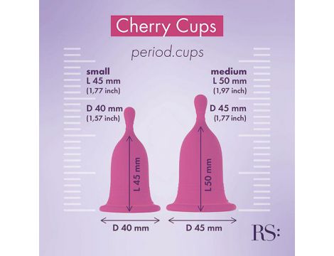 Zestaw kubków menstruacyjnych Cherry Cup Rianne S S i M - 6