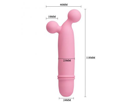 Mini wibrator silikonowy Pretty Love Goddard różowy wodoodporny - 4
