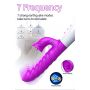 Silikonowy wibrator z ruchomym języczkiem 7 trybów B-Series Fox fioletowy - 9