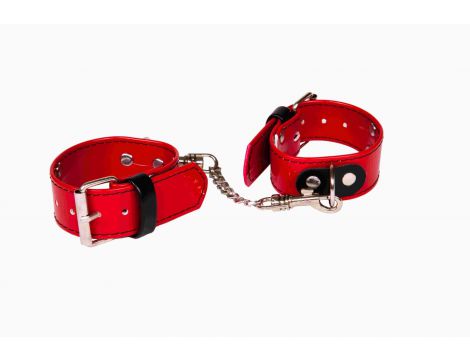 Kajdanki damskie Whips Collection czerwone regulowane