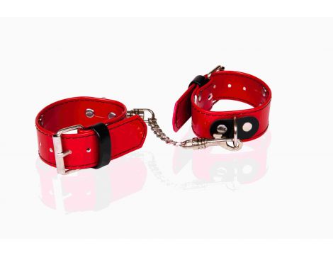 Kajdanki damskie Whips Collection czerwone regulowane - 2