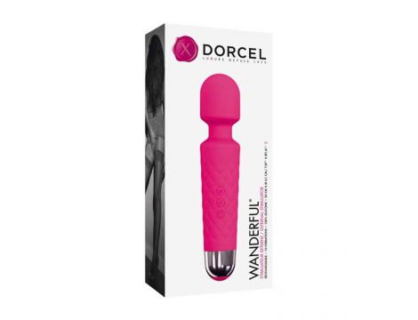 Masażer wand Wanderful magenta Dorcel silikonowy 20 cm USB - 2