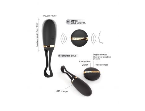 Jajko wibrujące Dorcel Secret Delight złote czarne USB sterowane głosem - 5
