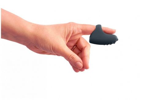 Wibrator na palec Dorcel Magic Finger szary silikon 5 cm akumulator - 3