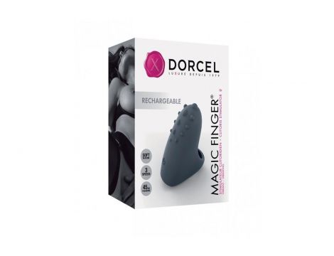 Wibrator na palec Dorcel Magic Finger szary silikon 5 cm akumulator - 4