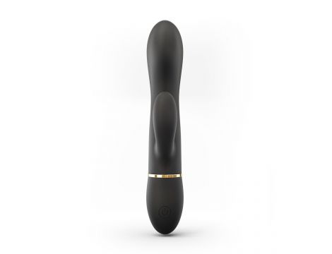 Wibrator króliczek Dorcel Glam Rabbit silikonowy czarny USB 21,8 cm - 2