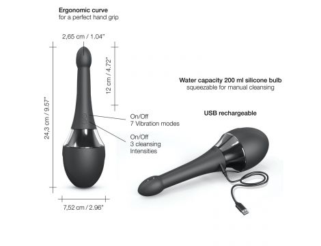 Wibrująca gruszka do lewatywy Dorcel Douche Mate Pro 200 ml USB - 12