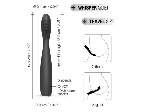 Wibrator punktu G smukły silikonowy GSLIM Dorcel 19 cm USB - 10