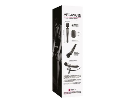 Wibrator Dorcel Megawand srebrny USB 29 cm - 4