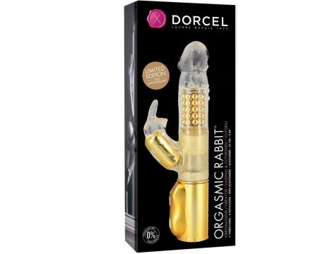 Wibrator króliczek Orgasmic Rabbit złoty Dorcel 25 cm - 4