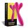 Wibrator dwuramienny Y Wand B Series Joy silikonowy różowy USB 19 cm