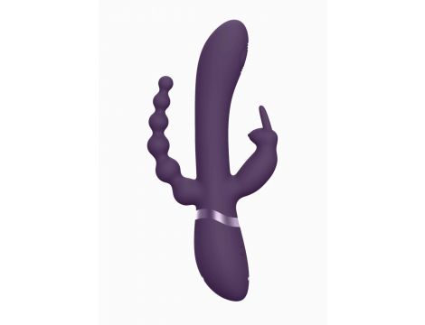 Wibrator króliczek Vive Rini fioletowy silikonowy USB 22 cm - 2