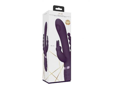 Wibrator króliczek Vive Rini fioletowy silikonowy USB 22 cm - 3