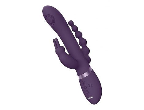 Wibrator króliczek Vive Rini fioletowy silikonowy USB 22 cm - 7