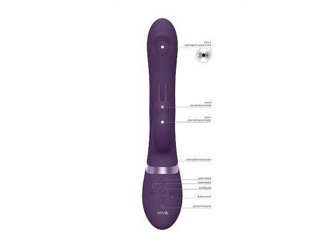 Wibrator króliczek Vive Rini fioletowy silikonowy USB 22 cm - 9