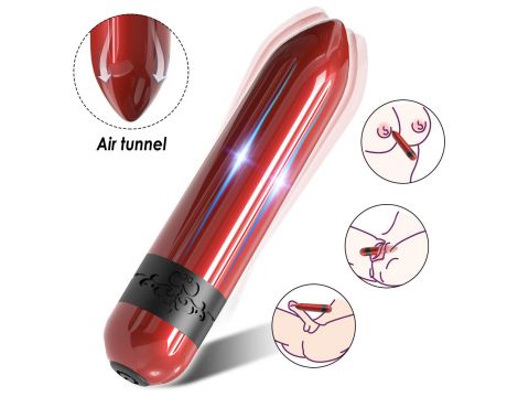 Wibrator mini Rocket czerwony silikonowy USB wodoodporny - 5
