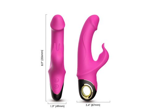 Wibrator króliczek silikonowy B-Series Joy Meteor różowy USB 23 cm - 12
