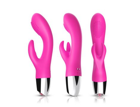 Wibrator króliczek silikonowy B-Series Joy różowy USB 20 cm