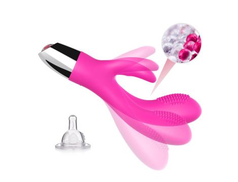 Wibrator króliczek silikonowy B-Series Joy różowy USB 20 cm - 6